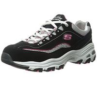 Skechers, D'Lites Biggest Fan Wide, Sneaker, Donna, Nero (Bkwp), 35 EU