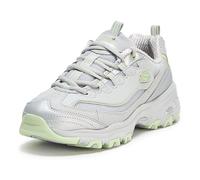 Skechers D'Lites-Chromatic, Scarpe Casual Donna, Grey Lime, 41 EU
