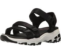 Skechers D'lites Fresh Catch, Sandali Donna, Nero, 38 EU