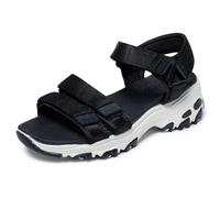 Skechers D'lites Fresh Catch, Sandali Donna, Nero, 39 EU