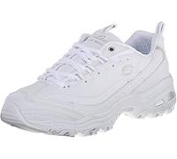 Skechers D'Lites - Fresh Start, Scarpe Donna, White Silver, 38 EU