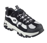 Skechers D'Lites Hiker, Scarpe da Ginnastica Donna, Black Leather/Synthetic/White Trim, 37 EU