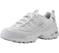 Skechers D'Lites Play On, Sneakers Donna, Bianco/Argento, 37 EU