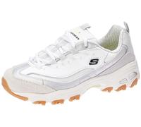 Skechers Dlites White Gray Women Lifestyle Casual Shoes Sneakers 150556-WGY