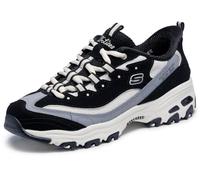 Skechers D'Lites-Smooth Nostalgia, Sneaker da Donna Senza Mani, Nero/Naturale, 39 EU