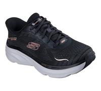 Skechers D'Lux Vapor Clear Horizon Textile Sneaker Donna Nero, Nero , 36 EU