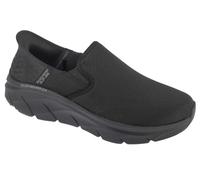 Skechers D'LUX Walker 2.0 Reeler Sneaker, da Uomo, vestibilità Larga, Senza Mani, Nero, Taglia 42, Nero, 10 UK X-Wide