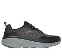 Skechers D'lux Walker 2.0 Steadyway, Scarpe da Ginnastica Uomo, Black Mesh/Synthetic/Charcoal Trim, 47.5 EU