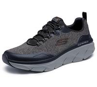 Skechers D'lux Walker 2.0 Steadyway Sneaker Uomo, Nero/Carbone, 43 EU