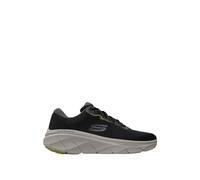 Skechers D'lux Walker 2.0 Swave, Scarpe da Ginnastica Uomo, Finiture Sintetiche in Rete Nera, 42.5 EU