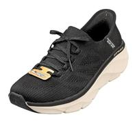 Skechers D'lux Walker 2.0 Thrill Movement Sneaker da Donna, Finitura in Maglia Nera Marrone Chiaro, 41 EU