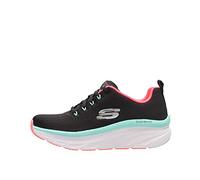 Skechers D'lux Walker - Fresh Finesse, Sneaker Donna, Bianco Black Mesh Mint Trim, 39.5 EU