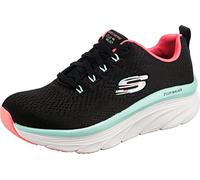 Skechers D'lux Walker - Fresh Finesse, Sneaker Donna, Bianco Black Mesh Mint Trim, 41 EU