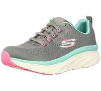 Skechers D'lux Walker - Fresh Finesse, Sneaker Donna, Grigio Gray Multi, 36 EU