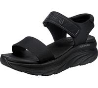 Skechers D'lux Walker Nuovo Blocco, Sandali Donna, Nero, 38 EU