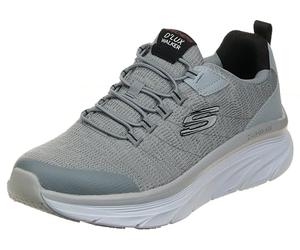 Skechers D'lux Walker Pensive Oxford, Uomo, Grigio/Nero, 43 EU X-Larga