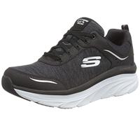 Skechers D'lux Walker, Sneaker Donna, Black Leather Mesh White Trim 336, 37 EU