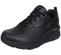 Skechers D'lux Walker - Timeless Path, Sneaker Donna, Nero Black Leather Trim, 41 EU