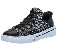 Skechers Dogg: Snoop One-Double G - Sneaker da Uomo, Senza Lacci, Mani libere, Pelle Stampa Bandana Bianca Nera, 42.5 EU