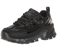 Skechers Hi-ryze Doja'lite Shine, Sneaker Donna, Pelle Patnet Nera Durabuck Mesh Trim, 38 EU