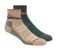 Skechers Donna 2 Pack Wouomo's Trail Quarter Calze in Ocra, Taglia Medio