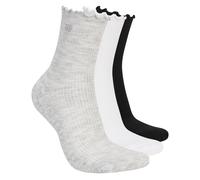 Skechers Donna 3 Pack Wouomo's Ankle Lettuce Calze in Grigio Chiaro, Taglia Medio