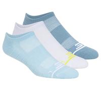 Skechers Donna 3 Pack Wouomo's No Show Premium Basic Calze in Blu/Turchese, Taglia Medio