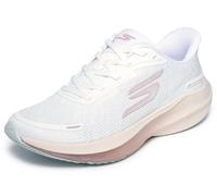 Skechers Donna Aero Pulse Performance Running Trainers - Lightweight Mesh Athletic Shoes with Arch Support Slip-in ALLENATRICE, White Textile Rose Trim, 36.5 EU