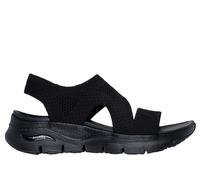 Skechers Donna Arch Fit - Brightest Day Sandali in Nero, Taglia 37, Vegan, Lavabile in lavatrice