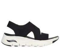 Skechers Donna Arch Fit - Brightest Day Sandali in Nero, Taglia 40, Vegan, Lavabile in lavatrice