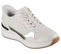 Skechers Billion - Sneaker da donna a 2 livelli, senza mani, senza lacci, Naturale, 36.5 EU