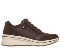 Skechers Donna Billion Flex - Luxe Up Shoes in Cioccolato, Taglia 38.5