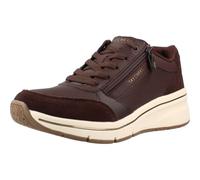 Skechers Donna Billion Flex Luxe Up Sneaker, Chocolate Duraleather Suede Mesh, 36 EU