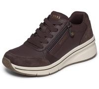 Skechers Donna Billion Flex Luxe Up Sneaker, Chocolate Duraleather Suede Mesh, 41 EU