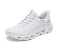 Skechers Donna Bobs Arc Waves Slip-In ALLENATRICE, White Engineered Knit, 38.5 EU