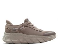 Skechers Donna Bobs B Flex Hi Linear Force Scarpe da Allenamento, Taupe Mesh, 39.5 EU