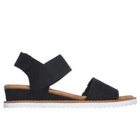 Skechers Donna BOBS Desert Kiss Sandali in Nero, Taglia 38