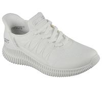 Skechers Bobs Geo Lite Divine Pace, Scarpe da Ginnastica Donna, White Knit, 36 EU