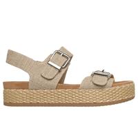 Skechers Donna BOBS Misty Kiss - Summer Stroll Sandali in Naturale, Taglia 38, Vegan