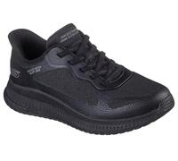 Skechers Donna Bobs Squad 4 Staple Look Slip-In ALLENATRICE, Black Mesh, 38.5 EU