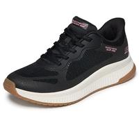 Skechers Donna Bobs Squad 4 Staple Look Slip-In ALLENATRICE, Black Mesh Trim, 38 EU