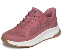 Skechers Donna Bobs Squad 4 Staple Look Slip-In ALLENATRICE, Rose Mesh, 39.5 EU