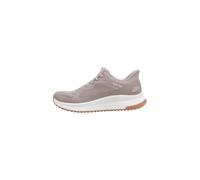 Skechers Donna Bobs Squad 4 Staple Look Slip-In ALLENATRICE, Taupe Mesh, 35 EU