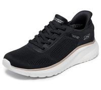 Skechers Donna Bobs Squad Chaos Current Muse Slip-In ALLENATRICE, Black/Gold Textile, 36.5 EU