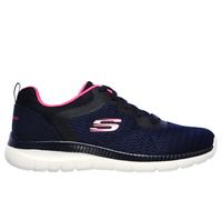 Skechers Donna Bountiful - Quick Path Sneaker in Blu Navy Blue/Rosa Fluo, Taglia 37, Vegan