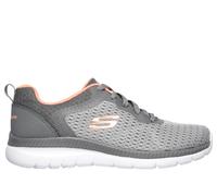 Skechers Donna Bountiful - Quick Path Sneaker in Grigio/Corallo, Taglia 37.5, Vegan