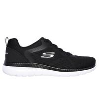 Skechers Donna Bountiful - Quick Path Sneaker in Nero/Bianco, Taglia 39, Vegan