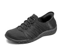 Skechers Donna Breathe-Easy Roll-With-Me Slip-In ALLENATRICE, Black Ripstop/ Knit, 36 EU