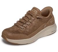 Skechers Donna Contour Foam Natural Ease Slip-in ALLENATRICE, Chestnut Suede Textile Trim, 39 EU