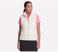 Skechers Donna Cozy Fit Diamond Vest in Bianco, Taglia Piccolo